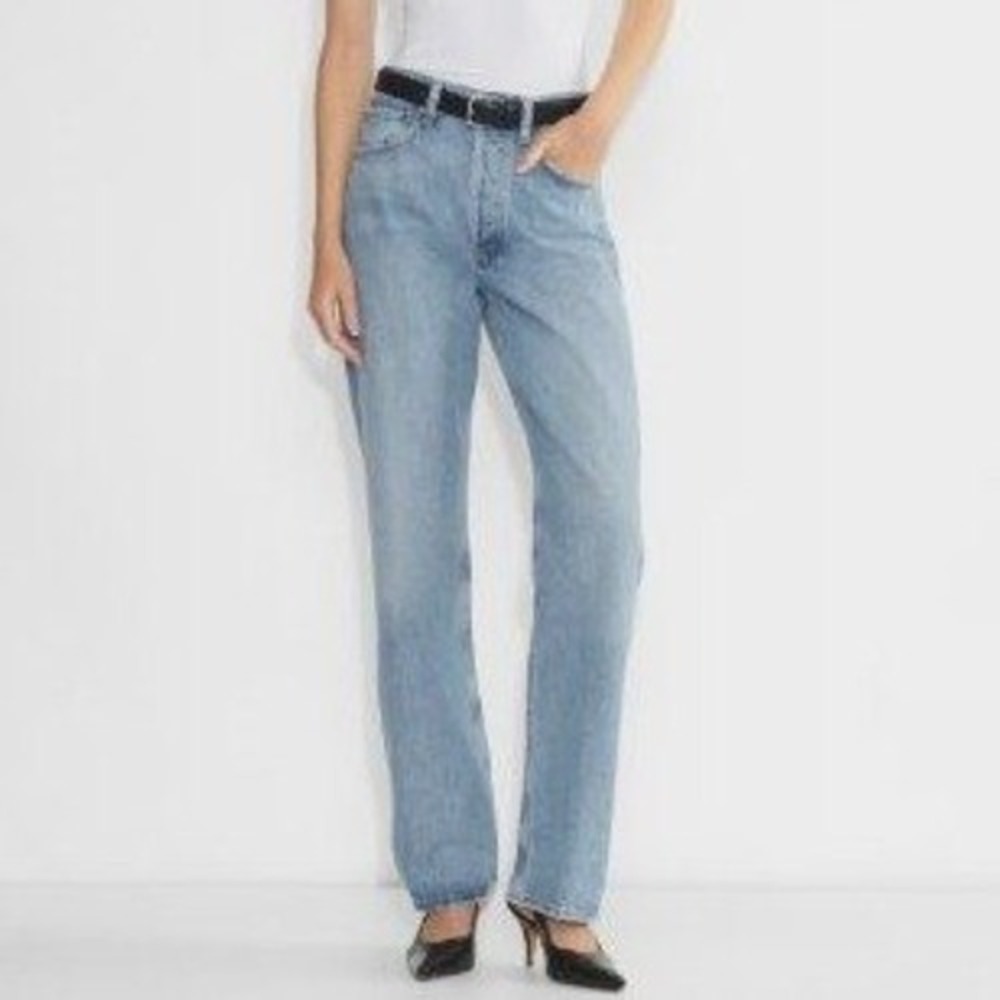 Agolde Kelly Jeans Harmonic Women SZ 26 Blue Revolve High Rise Relaxed Straight